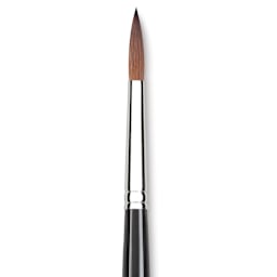 Princeton Series 7050 Kolinsky Sable Round - Size 8, Short Handle close up