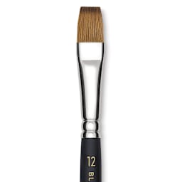 Blick Masterstroke Finest Red Sable Brush - Bright, Size 12, Short Handle close-up
