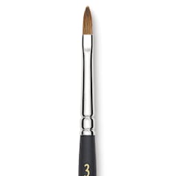 Blick Masterstroke Finest Red Sable Brush - Filbert, Size 3, Short Handle close-up