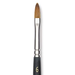 Blick Masterstroke Finest Red Sable Brush - Filbert, Size 6, Short Handle close-up
