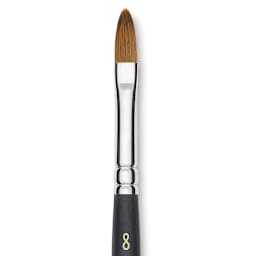 Blick Masterstroke Finest Red Sable Brush - Filbert, Size 8, Short Handle close-up