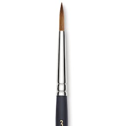 Blick Masterstroke Finest Red Sable Brush - Round, Size 3, Short Handle close-up