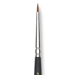 Blick Masterstroke Finest Red Sable Brush - Round, Size 3/0, Short Handle close-up