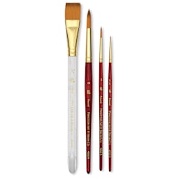 Princeton Pro Series 4050 Heritage Synthetic Sable Brushes - Set of 4