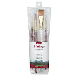Princeton Pro Series 4050 Heritage Synthetic Sable Brushes - Set of 4, front of package 