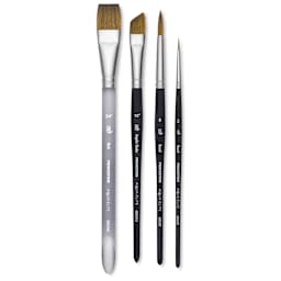 Princeton Aqua Elite Series 4850 Synthetic Brushes - Set of 4, contents