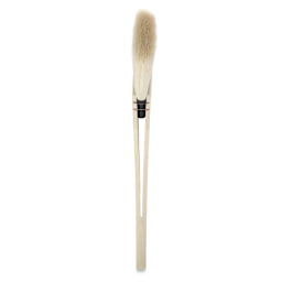 Silver Brush Atelier Hake Brush - Side view of Angle Brush showing thinness of brush
