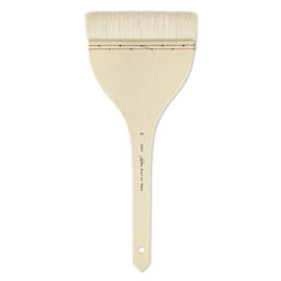 Silver Brush Atelier Hake Brush - Long handled Flat Brush shown upright
