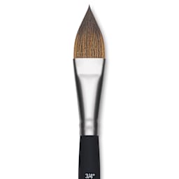 Princeton Aqua Elite Series 4850 Synthetic Brush - Oval Wash, 3/4", Short Handle, close up