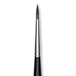 Da Vinci Casaneo Synthetic Squirrel Watercolor Brush - Round, Size 4, Short Handle, Synthetic, close up