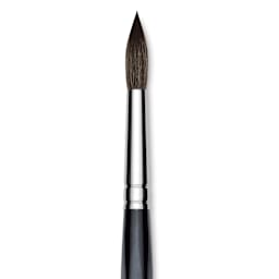 Da Vinci Casaneo Synthetic Squirrel Watercolor Brush - Round, Size 12, Short Handle, Synthetic, close up