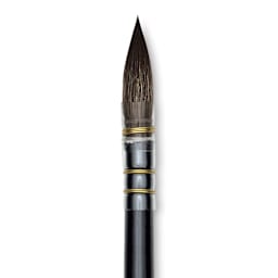 Da Vinci Casaneo Synthetic Squirrel Watercolor Brush - Quill Round Wash, Size 2, Short Handle, Synthetic, close up