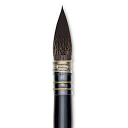 Da Vinci Casaneo Synthetic Squirrel Watercolor Brush - Quill Round Wash, Size 6, Short Handle, Synthetic, close up