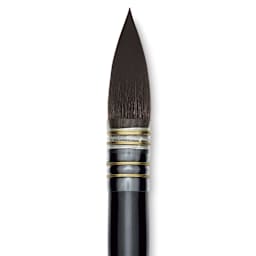 Da Vinci Casaneo Synthetic Squirrel Watercolor Brush - Quill Round Wash, Size 8, Short Handle, Synthetic, close up