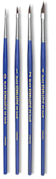 Blick Scholastic Ox Hair Brush Sets -Set of 4 Striper Brushes shown upright