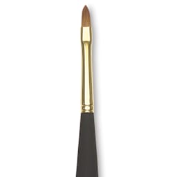Princeton Mini Brush - Filbert, Mini Handle, Size 2, close-up