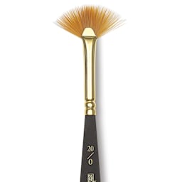 Princeton Mini Brush - Fan, Mini Handle, 20/0, close-up