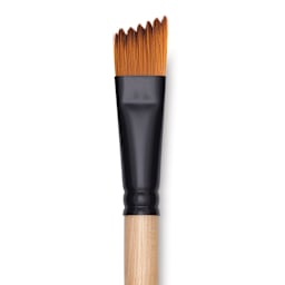Dynasty Black Gold Brush - Wave Angle, Short Handle, 3/4" close up