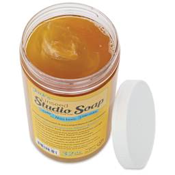 Richeson Jack's Linseed Studio Soap - 32 oz jar, lid off