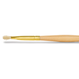 Raphaël D'Artigny Interlocked White Bristle Brush - D-Brush, Long Handle, Size 0 side view