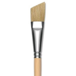 Dynasty Encaustic Brush - Angle, Size 3/4", close-up