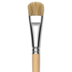 Dynasty Encaustic Brush - Oval, Size 3/4", close-up