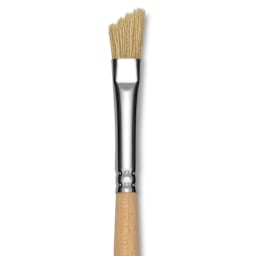 Dynasty Encaustic Brush - Wave Angle, Size 1/4", close-up