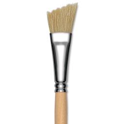 Dynasty Encaustic Brush - Wave Angle, Size 3/4", close-up