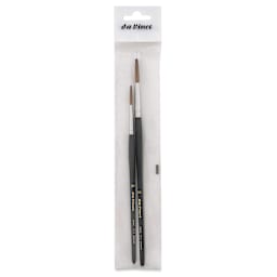 Da Vinci Kolinsky Red Sable Lettering Brushes - Short Handle, Set of 2
