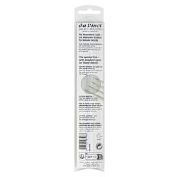 Da Vinci Micro Maestro Kolinsky Brushes - Round, Short Handle, Set of 4, back of the packaging