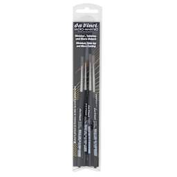 Da Vinci Micro Maestro Kolinsky Brushes - Round, Short Handle, Set of 4, front of the packaging