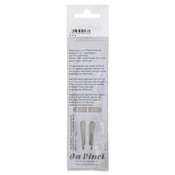 Da Vinci Petit Gris Pur Blue Squirrel Brush - 707 Striper Pointed, Size 8, back of the packaging