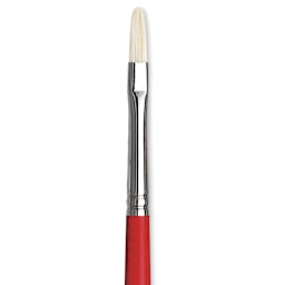 Da Vinci Maestro 2 Hog Bristle Brush - Short Filbert, Long Handle, Size 2 close up