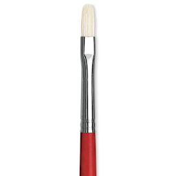 Da Vinci Maestro 2 Hog Bristle Brush - Short Filbert, Long Handle, Size 3 close up