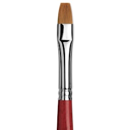 Da Vinci Cosmotop Spin Brush - Flat, Short Handle, Size 8 close up