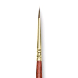 Blick Master Kolinsky Sable Brush - Pointed Round, Short Handle, Size 0 close up