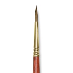 Blick Master Kolinsky Sable Brush - Pointed Round, Short Handle, Size 4 close up