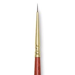 Blick Master Kolinsky Sable Brush - Pointed Round, Short Handle, 4/0 close up