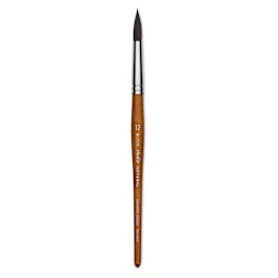 Blick Studio Natural Squirrel Brush - Round, Black Handle, Size 12