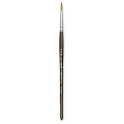Blick Studio Short Handle Synthetic Brush - Round, Black Handle, Size 2