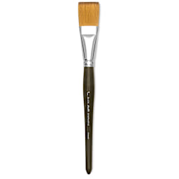 Blick Studio Short Handle Synthetic Brush - One-Stroke Wash, Short Handle, 1"