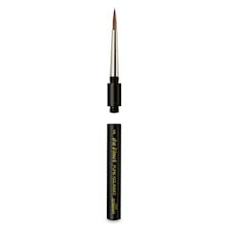Da Vinci Maestro Kolinsky Brush - Travel Round, Short Handle, Size 5 brush separated from handle