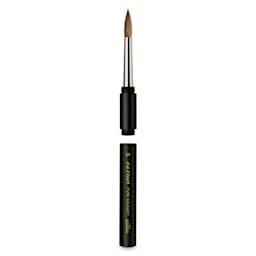 Da Vinci Maestro Kolinsky Brush - Travel Round, Short Handle, Size 10 brush removed from handle