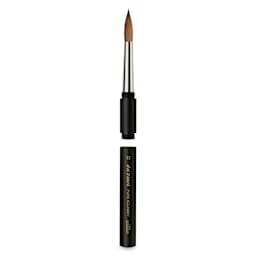 Da Vinci Maestro Kolinsky Brush - Travel Round, Short Handle, Size 12 brush removed from handle