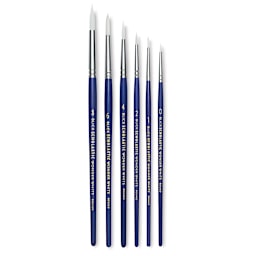 Blick Scholastic Short Handle Wonder White Brush Set - Round, Short Handle, Set of 6