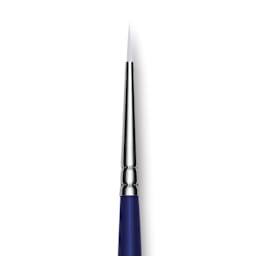 Blick Scholastic Short Handle Wonder White Brush - Round, Size 2/0 close up