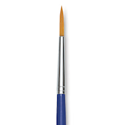 Blick Scholastic Short Handle Golden Taklon Brush - Round, Size 4