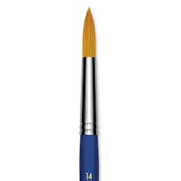 Blick Scholastic Short Handle Golden Taklon Brush - Round, Size 14