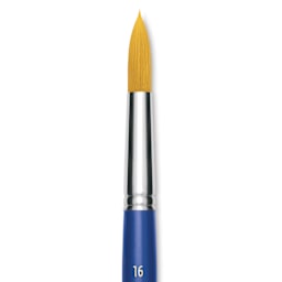 Blick Scholastic Short Handle Golden Taklon Brush - Round, Size 16