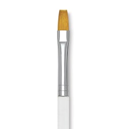 Blick Scholastic Short Handle Golden Taklon Brush - Flat Foot, Size 1/4"